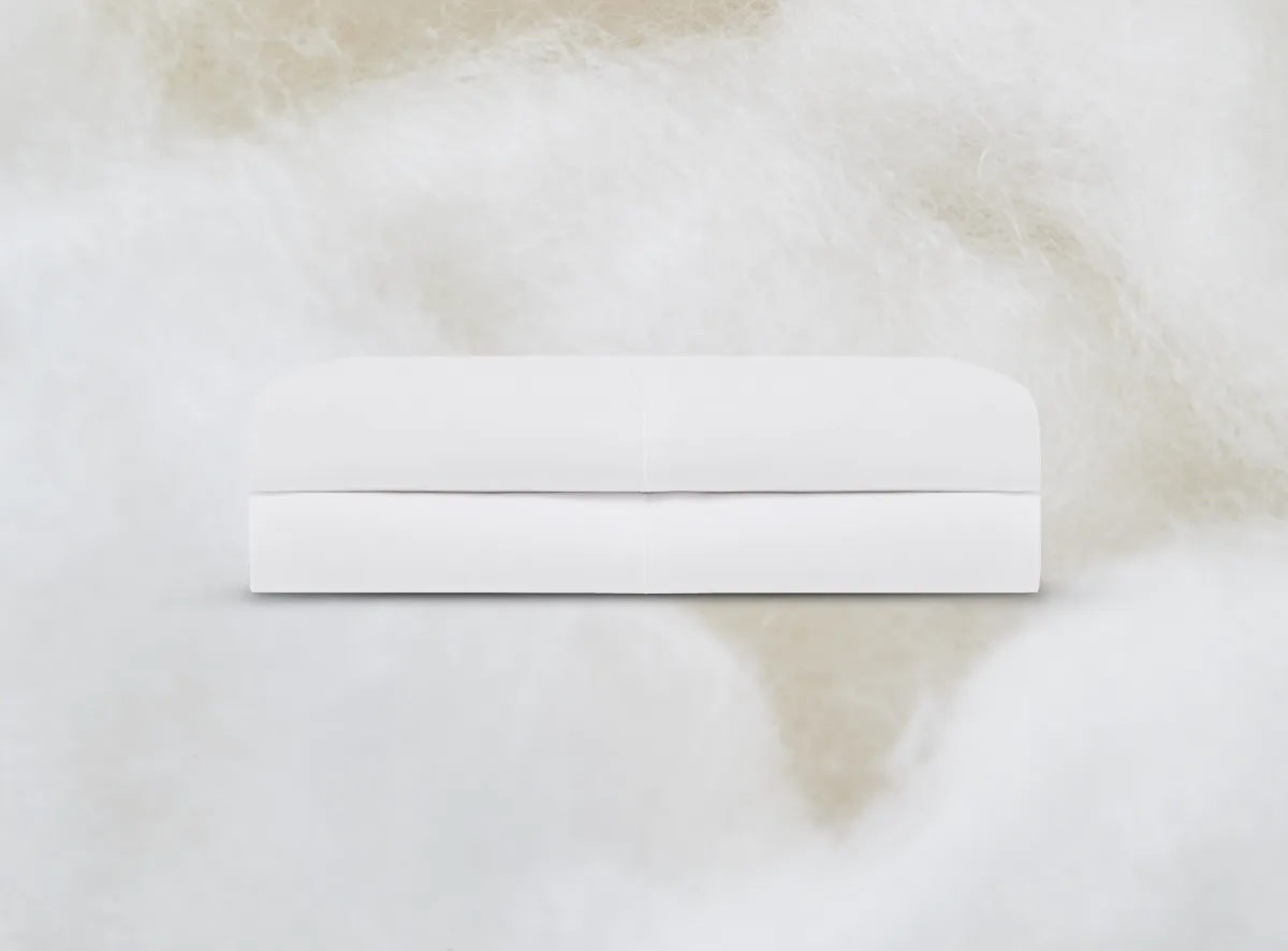 Organic Cotton Pillowcase Set - White thumbnail 2